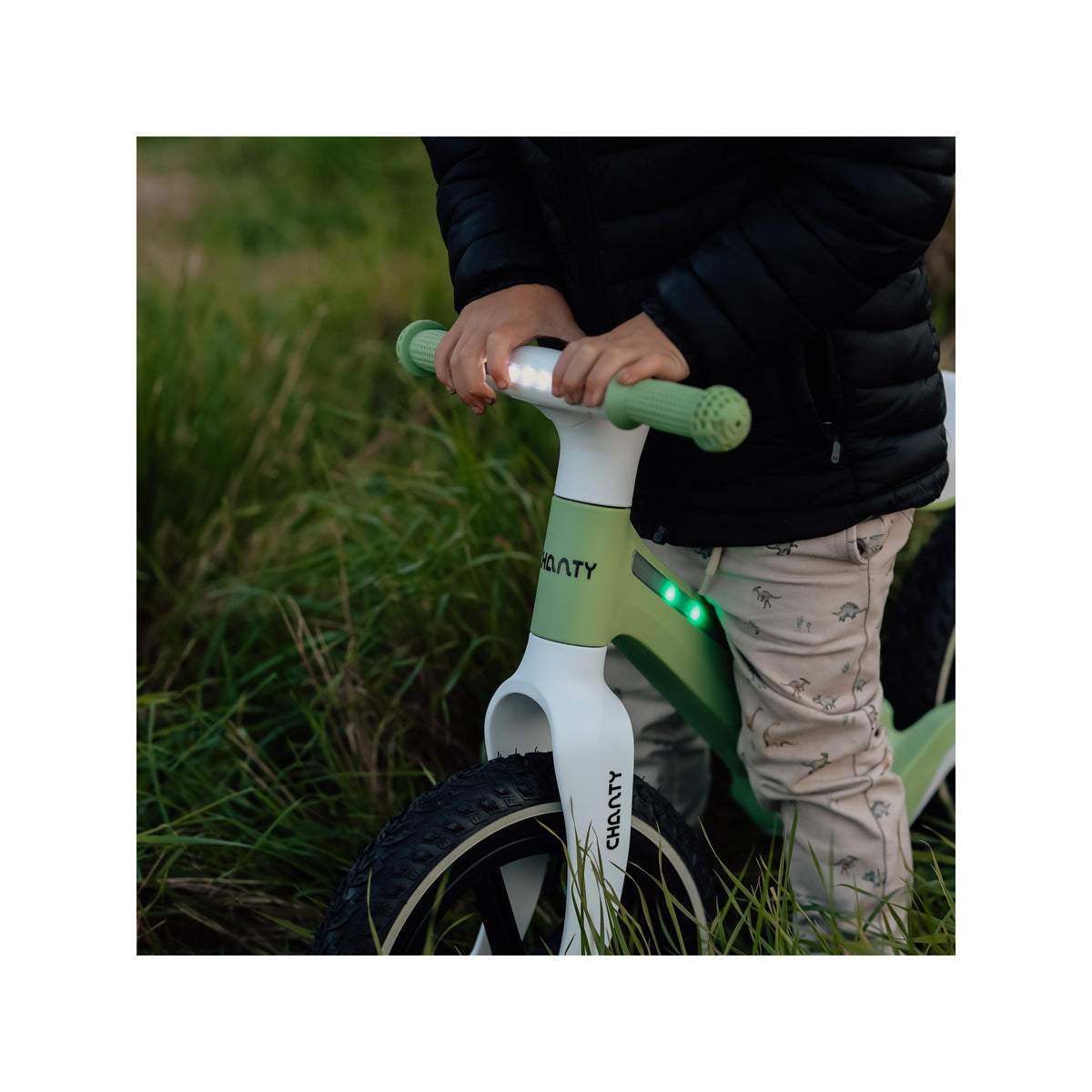 Chanty Go Green Balance Bike | With Integrated Light