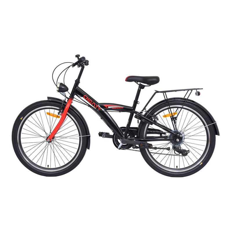 Chanty 24" Children’s Bike – Boy – Black/Red – 7 Gears