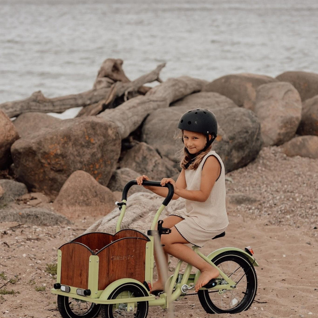 Chanty Cargo Kid - Grøn inkl. hjelm, flaskeholder, håndtag i 2 farver og ringklokke - BørnecyklerneChantyBørnecyklerneGrøn: BLC16 - GRNChanty Cargo Kid - Grøn inkl. hjelm, flaskeholder, håndtag i 2 farver og ringklokke