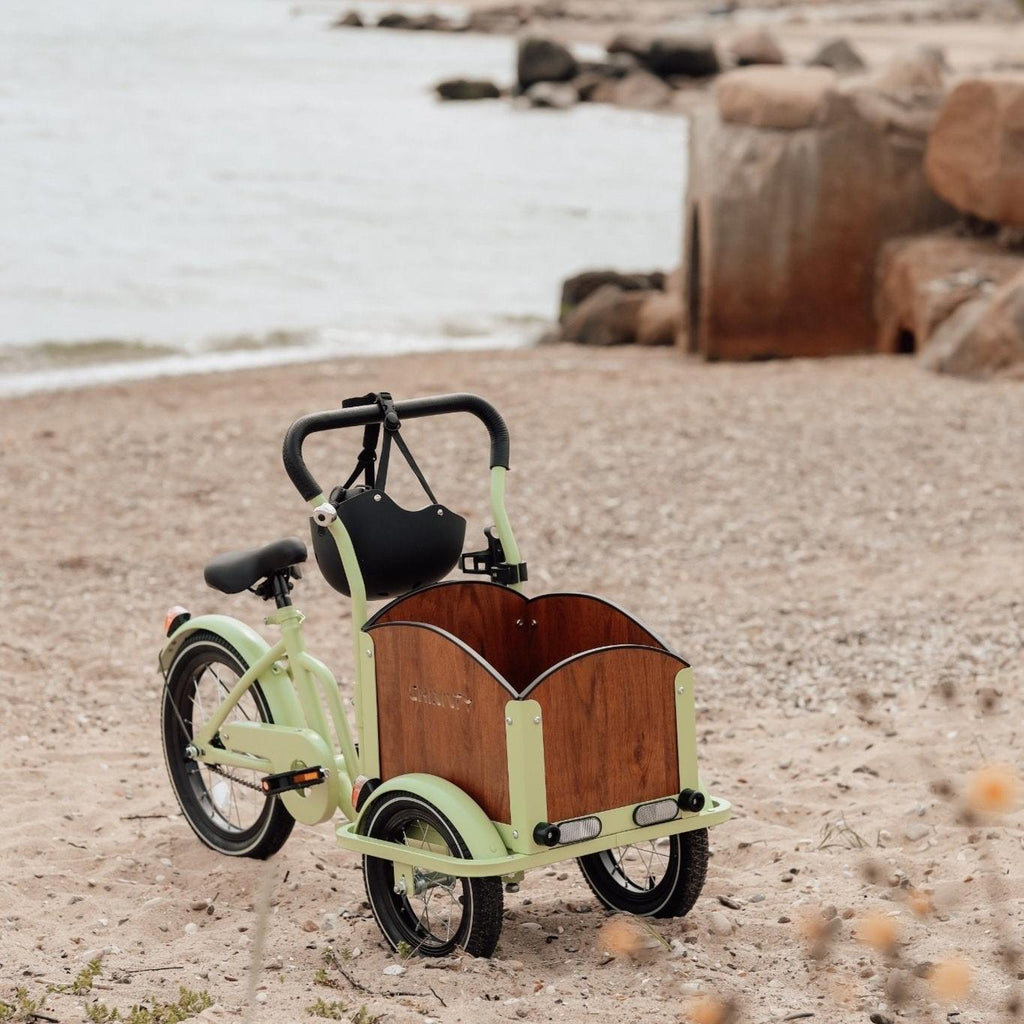 Chanty Cargo Kid - Grøn inkl. hjelm, flaskeholder, håndtag i 2 farver og ringklokke - BørnecyklerneChantyBørnecyklerneGrøn: BLC16 - GRNChanty Cargo Kid - Grøn inkl. hjelm, flaskeholder, håndtag i 2 farver og ringklokke