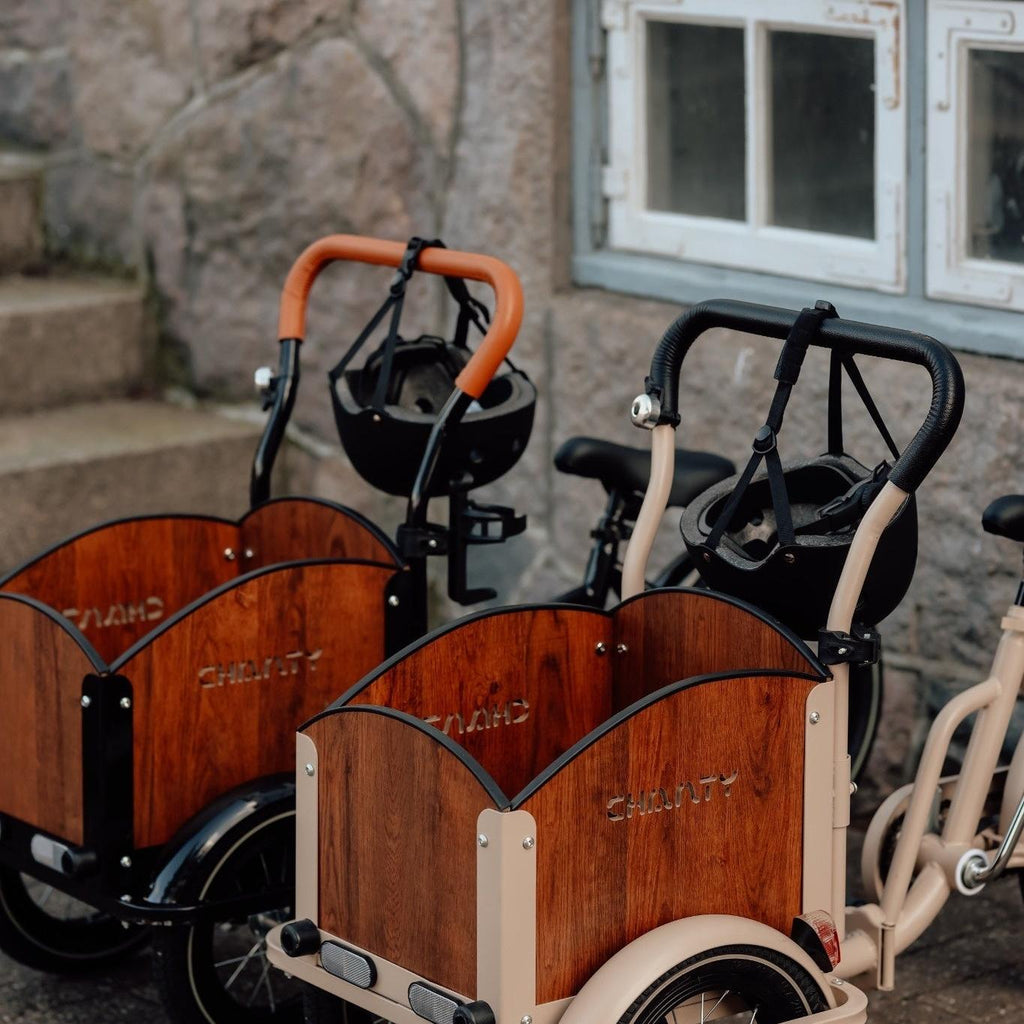 Søskendepakken - 2 børneladcykler inkl. hjelm, flaskeholder, håndtag i 2 farver og ringklokke - BørnecyklerneChantyBørnecyklerneSortSøskendepakken - 2 børneladcykler inkl. hjelm, flaskeholder, håndtag i 2 farver og ringklokkeSort