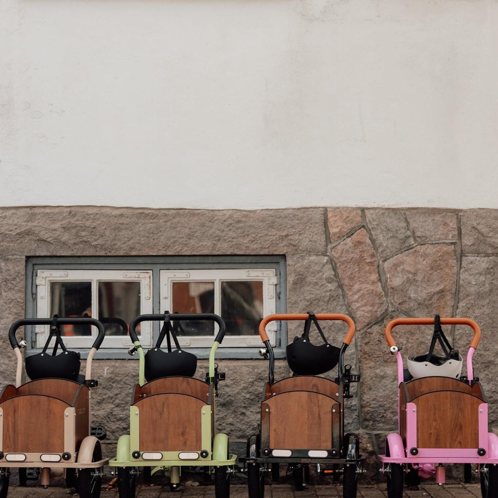 Søskendepakken - 4 børneladcykler inkl. hjelm, flaskeholder, håndtag i 2 farver og ringklokke (kopi) - BørnecyklerneChantyBørnecyklerneSortSøskendepakken - 4 børneladcykler inkl. hjelm, flaskeholder, håndtag i 2 farver og ringklokke (kopi)Sort