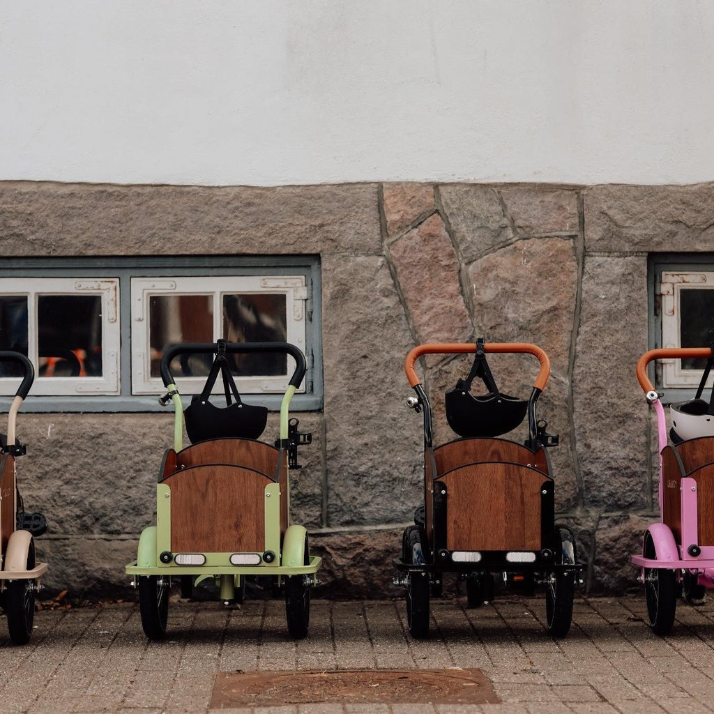 Søskendepakken - 4 børneladcykler inkl. hjelm, flaskeholder, håndtag i 2 farver og ringklokke (kopi) - BørnecyklerneChantyBørnecyklerneSortSøskendepakken - 4 børneladcykler inkl. hjelm, flaskeholder, håndtag i 2 farver og ringklokke (kopi)Sort